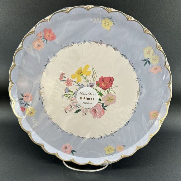Meri Meri Elegant English Garden Pattern(2) Sets of (8) Paper Plates 10.5"D - Picture 3 of 7